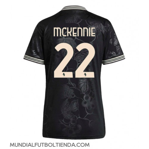 Camiseta Juventus Weston McKennie #22 Tercera Equipación Replica 2025-26 para mujer mangas cortas Camiseta Juventus Weston McKennie #22 Tercera Equipación Replica 2025-26 para mujer mangas cortas